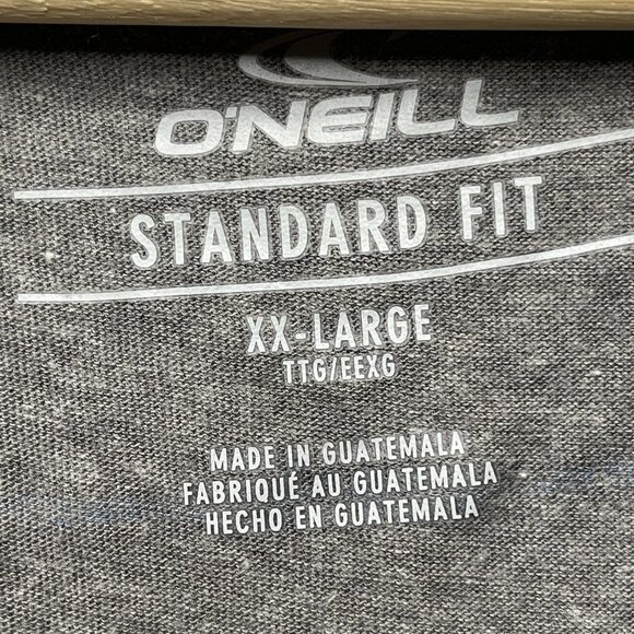 ONeill Skull Graphic Tee Gray XX-Large Standard Fit Cotton Blend Mens Casual Sur - Picture 3 of 6